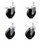 Service Caster 5 Inch Soft Rubber Wheel Swivel 3/8 Inch Stem Caster Total Lock Brake SCC, 2PK SCC-TSTTL20S514-SRS-381615-2-S-2 - alternate 4